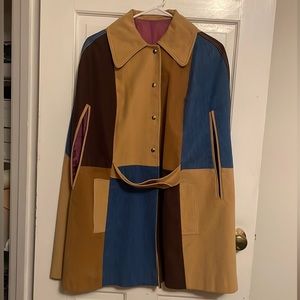 Vintage 1960's corduroy mod squad cape,